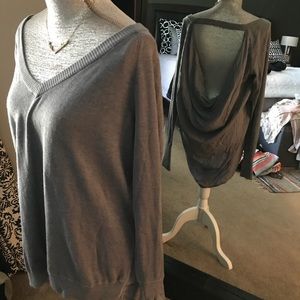 Lululemon Soft Thin gray sweater with open back